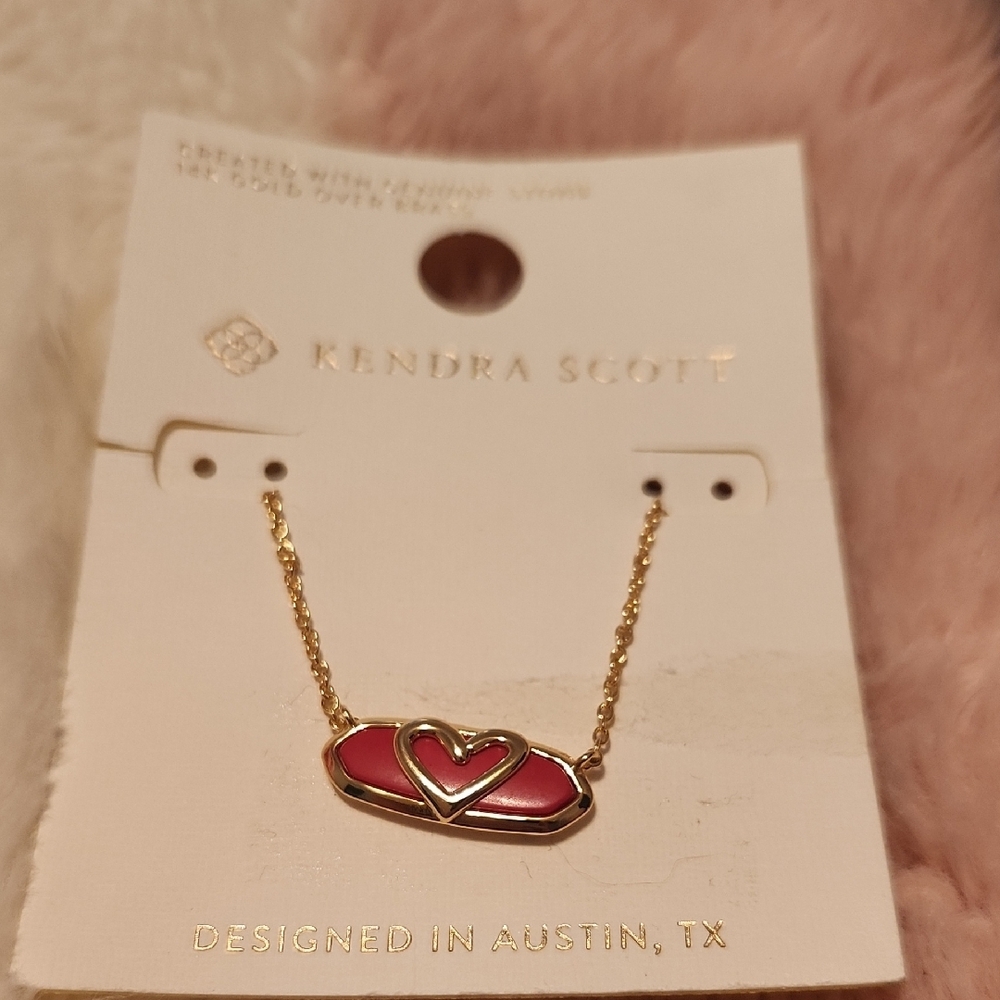 Kendra Scott Red Heart Necklace